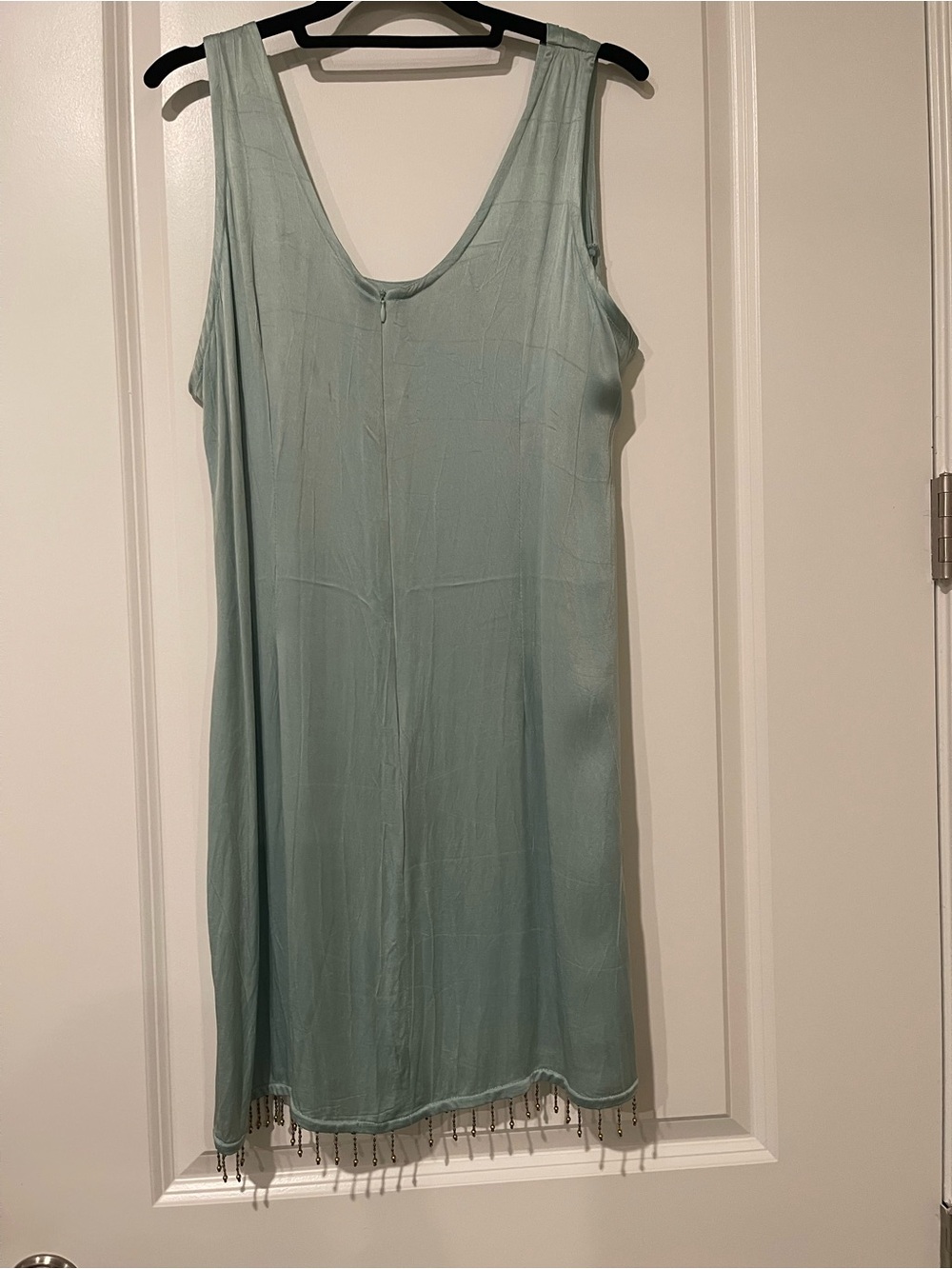 Sleeveless Beaded Hem Mini Dress